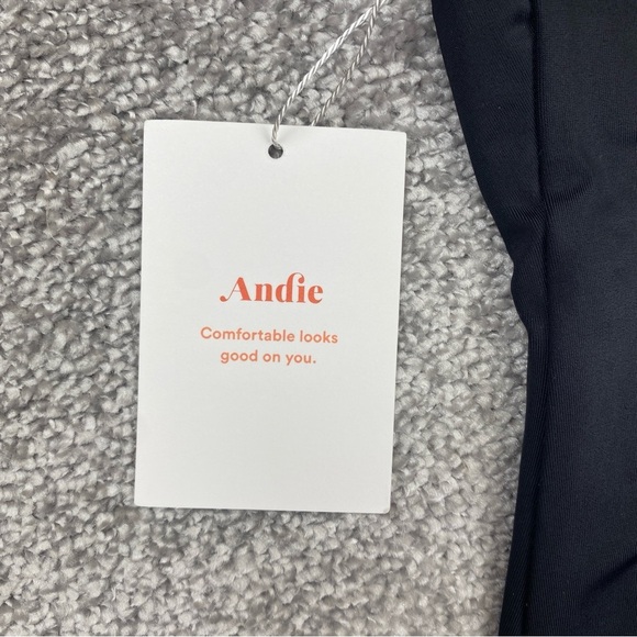 Andie The Luzon One Piece Swimsuit Large Black Halter Full Bottom Low Leg AO209 - Picture 5 of 11